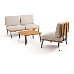 Двухместный диван из акации без подлоконтиков Amra варинант исполнения - 2 | Loft Concept в Уфе