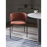 Стул полукруглый мягкий с буклированной обивкой Chair with Boucle Upholstery варинант исполнения - 3 | Loft Concept в Уфе