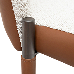 Стул мягкий с обивкой из рогожки и экокожи Contrasting Performance варинант исполнения - 2 | Loft Concept в Уфе