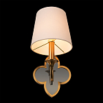 Бра с белым текстильным абажуром и фигурным основанием с зеркальной вставкой Vitorino варинант исполнения - 4 | Loft Concept в Уфе