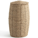 Корзина с крышкой из камыша Chane Wicker Basket варинант исполнения - 1 | Loft Concept в Уфе