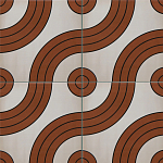 Дизайнерская плитка с узором Дорожки 2 варинант исполнения - 1 | Loft Concept в Уфе