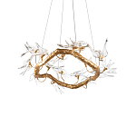 Люстра подвесная с прозрачными стеклянными птичками на ветвях Диаметр 80 см Serip Voa варинант исполнения - 7 | Loft Concept в Уфе
