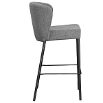 Стул барный серый с широкой закругленной спинкой Bar Chair Gray варинант исполнения - 1 | Loft Concept в Уфе