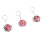 Зеркало брелок складное двухстороннее из натурального камня Родонит Stone Mirrors варинант исполнения - 8 | Loft Concept в Уфе