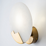 Бра с плафоном из камня в форме диска Ricci Stone Wall Lamp варинант исполнения - 3 | Loft Concept в Уфе