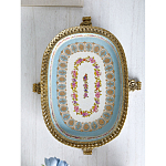 Чаша с цветочным орнаментом на бронзовых ножках Eden Garden варинант исполнения - 5 | Loft Concept в Уфе