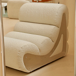 Кресло мягкое без подлкотников White Sheepskin Armchair варинант исполнения - 1 | Loft Concept в Уфе