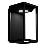 Уличный настенный светильник прямоугольной формы черного цвета Geometric Glow варинант исполнения - 1 | Loft Concept в Уфе