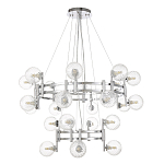 Люстра подвесная с двумя ярусами и 24-ю рельефными прозрачными плафонами из стекла Perforated Glass Bubbles варинант исполнения - 2 | Loft Concept в Уфе