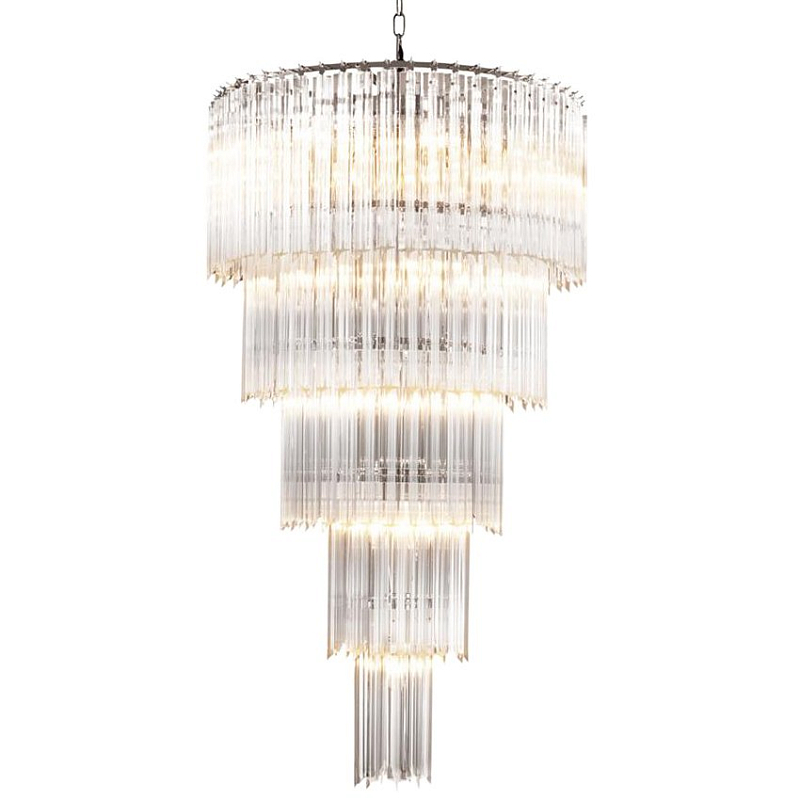 Люстра Chandelier Alpina L Никель Прозрачный (Transparent) в Уфе | Loft Concept 