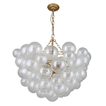 Люстра подвесная с рифлёными стеклянными шарами в форме воздушного облака Berries Chandelier варинант исполнения - 1 | Loft Concept в Уфе