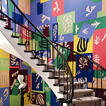 Обои ручная роспись в стиле Арт-деко Jazz Special Colourway on dyed silk with embroidery варинант исполнения - 1 | Loft Concept в Уфе