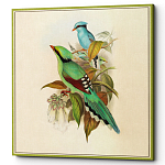 Постер на холсте с изображением птиц и цветов Blooming Birds Poster варинант исполнения - 6 | Loft Concept в Уфе