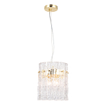 Подвесной светильник цилиндрической формы с текстурными стеклянными элементами Textured Glass Chandelier варинант исполнения - 3 | Loft Concept в Уфе