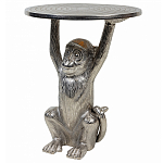Столик с подстольем в виде обезьянки Bombay Nickel варинант исполнения - 1 | Loft Concept в Уфе