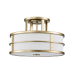 Потолочный светильник с белым матовым абажуром в металлическом каркасе Feiss варинант исполнения - 1 | Loft Concept в Уфе