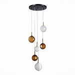 Люстра светодиодная с сферическими стеклянными плафонами Splatter варинант исполнения - 3 | Loft Concept в Уфе