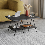 Стол журнальный с прямоугольной столешницей и полкой цвета антрацит ESSEL ANTHRACITE варинант исполнения - 2 | Loft Concept в Уфе