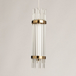 Подвесной светильник с цилиндрическим плафоном из прозрачных стеклянных трубок Nembus варинант исполнения - 3 | Loft Concept в Уфе