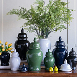 Ваза с крышкой однотонная Высота 31 см Chinoiserie Ceramics варинант исполнения - 4 | Loft Concept в Уфе