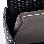 Обеденный комплект из искуственного ротанга Vintara черный варинант исполнения - 4 | Loft Concept в Уфе