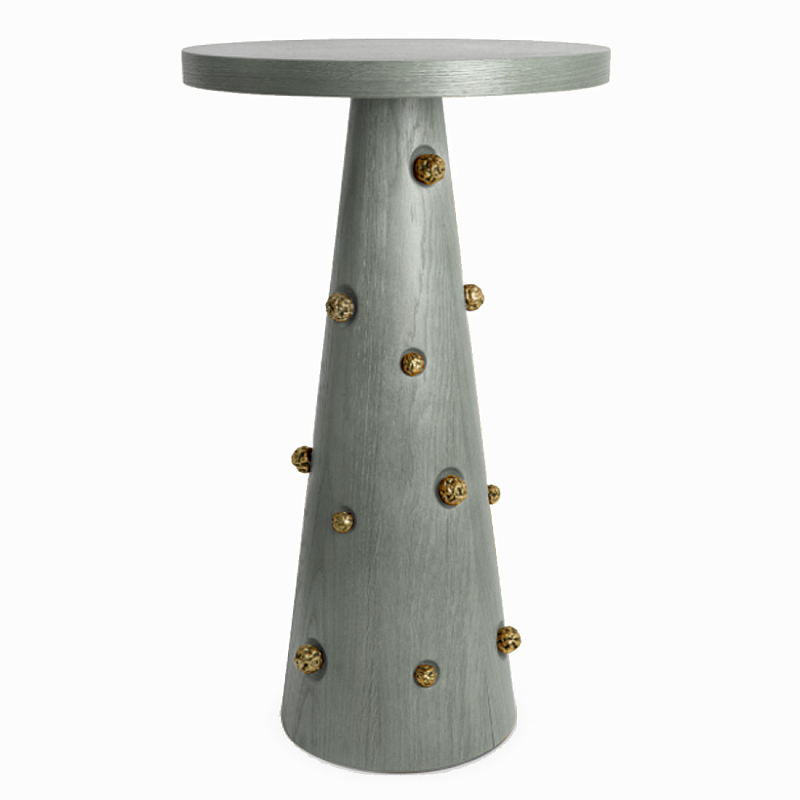 Приставной столик Okinawa Taupe Side table Серый Золотой в Уфе | Loft Concept 