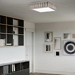 Потолочный светильник квадратный с гофрированным абажуром цвета графит Millennium варинант исполнения - 3 | Loft Concept в Уфе