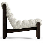 Кресло с деревянным каркасом и обивкой из белой ткани букле Medieval Furniture варинант исполнения - 4 | Loft Concept в Уфе