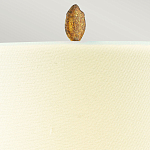 Настольная лампа с кремовым льняным цилиндрическим абажуром и ножкой в форме золотистой ветки Gilded Nola варинант исполнения - 2 | Loft Concept в Уфе