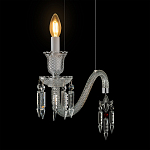 Подвесной светильник стеклянный в виде канделябра Curved Glass Chandelier варинант исполнения - 6 | Loft Concept в Уфе