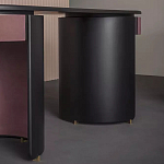 Дизайнерский письменный стол овальной формы с 2-мя выдвижными ящиками по бокам Parsec варинант исполнения - 2 | Loft Concept в Уфе