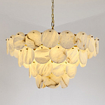 Люстра подвесная четырехъярусная с подвесками в форме дисков Cryptocrystalline Stone варинант исполнения - 6 | Loft Concept в Уфе