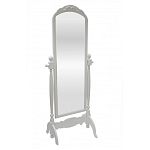 Зеркало напольное белое из массива бука с легкими потертостями White Provence варинант исполнения - 1 | Loft Concept в Уфе