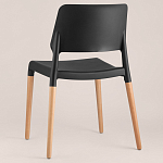 Пластиковый стул на ножках из массива бука Ferret Black 4 шт варинант исполнения - 5 | Loft Concept в Уфе