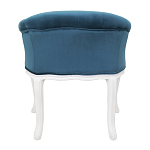 Кресло низкое в стиле прованс Louis French Armchair white and blue velour варинант исполнения - 2 | Loft Concept в Уфе