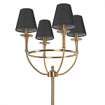 Торшер с металлическим основанием бронзового цвета с черными конусовидными абажурами Dignity варинант исполнения - 3 | Loft Concept в Уфе