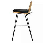 Стул барный с ротанговым плетением Half Bar Chair with Wicker без подлокотников варинант исполнения - 2 | Loft Concept в Уфе