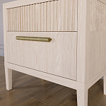 Прикроватная Тумбочка Primo с двумя ящиками Светлый дуб варинант исполнения - 3 | Loft Concept в Уфе