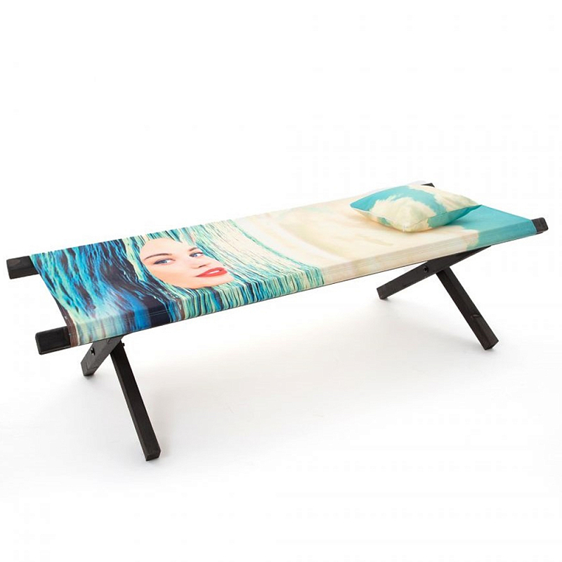 Шезлонг Seletti Poolbed Seagirl Черный Голубой в Уфе | Loft Concept 