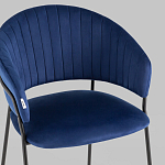 Стул в велюре синего цвета Horizon варинант исполнения - 7 | Loft Concept в Уфе