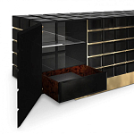 Дизайнерский комод в сочетании черного и золотого цвета Nubian варинант исполнения - 2 | Loft Concept в Уфе