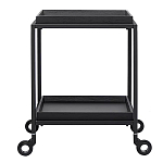 Тумба чёрная на колёсах Cabinet on Wheels варинант исполнения - 1 | Loft Concept в Уфе