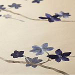 Обои ручная роспись Cherry Tree Original colourway on Stone Ochre dyed silk варинант исполнения - 2 | Loft Concept в Уфе