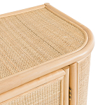 Длинный комод из ротанга с дверцами и ящиками Simone Rattan Chest of Drawers варинант исполнения - 6 | Loft Concept в Уфе