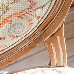 Барный стул из массива бука светло-зеленый с растительным орнаментом Raffael Angel Green Bar stool варинант исполнения - 3 | Loft Concept в Уфе