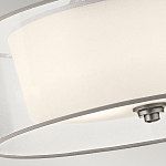 Потолочный светильник с двойным цилиндрическим плафоном из белого стекла и прозрачной органзы Kichler варинант исполнения - 14 | Loft Concept в Уфе