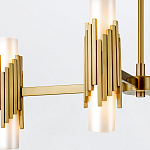 Люстра цвета латунь с 4-мя матовыми цилиндрическими плафонами Elstead Lighting варинант исполнения - 6 | Loft Concept в Уфе