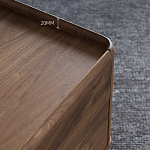 Прикроватный деревянный столик с 2-мя ящиками Moon Walnut Furniture варинант исполнения - 7 | Loft Concept в Уфе