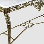 Консоль из бронзы с мраморной прямоугольной столешницей Bronze Console варинант исполнения - 1 | Loft Concept в Уфе